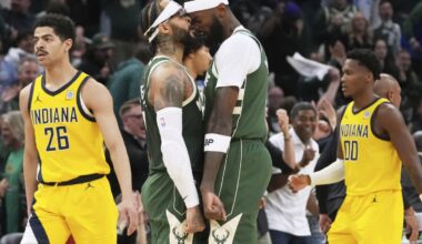 Trent ties Bucks playoff mark with 9 3s, he and Giannis score 37 in 117-101 Game 3 win over Pacers