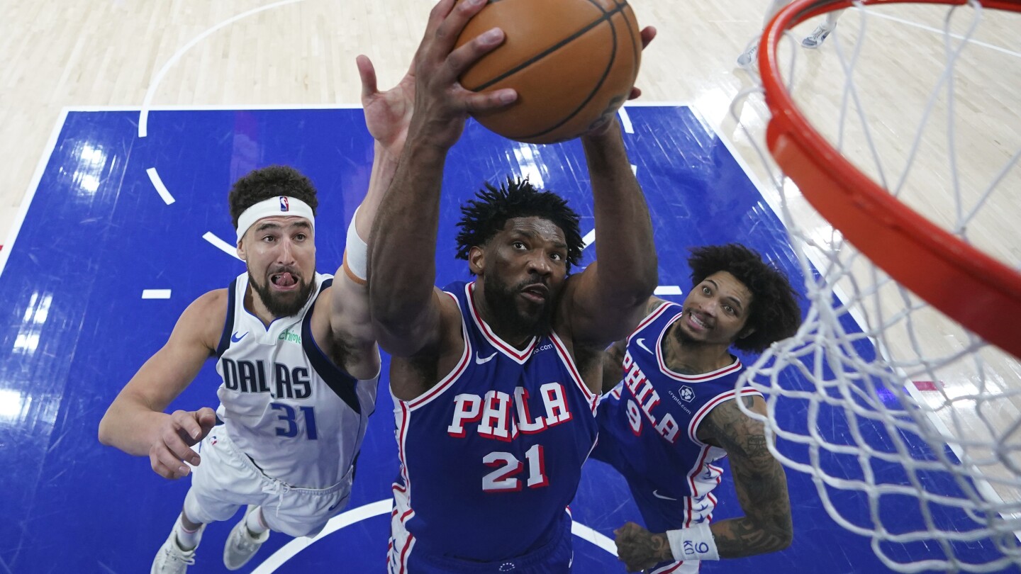 Joel Embiid has triple-double in 1st game in a month as Sixers slip past Mavs 118-116