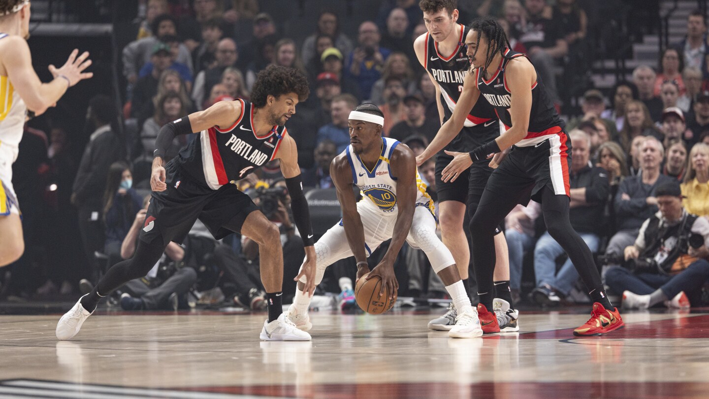 Butler scores 24 points to lead Warriors in 103-86 rout of Trail Blazers