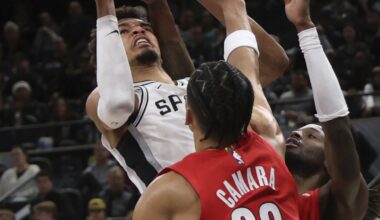 Wembanyama scores 30, matches career high with 10 blocks and Spurs roll past Trail Blazers 114-94