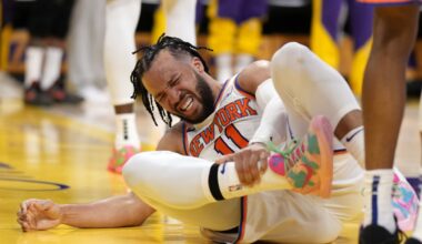 Jalen Brunson says his injured ankle is improving and he still hopes to play in the regular season