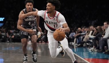 Sharpe scores 25 and Trail Blazers win 4th straight, 121-102 over Nets