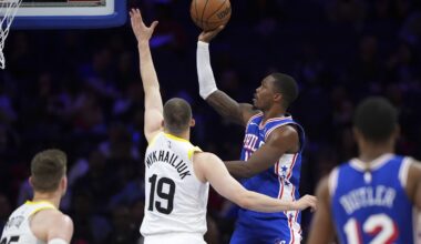 Walker scores 25 as the 76ers open 22-point 4th-quarter lead, hold on to beat the Jazz 126-122