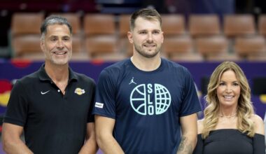 Jeanie Buss, Rob Pelinka travel to EuroBasket, watch Luka Doncic lose