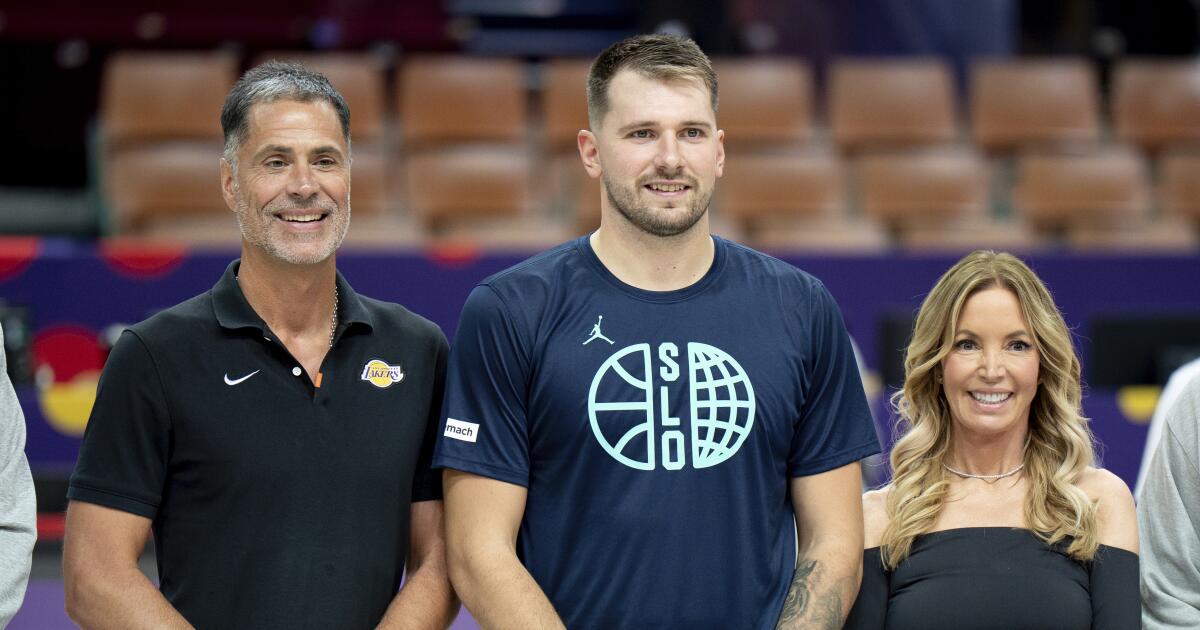 Jeanie Buss, Rob Pelinka travel to EuroBasket, watch Luka Doncic lose