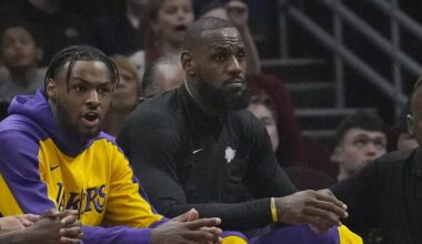 LeBron and Bronny James get bitter homecoming, Lakers lose to Cavs