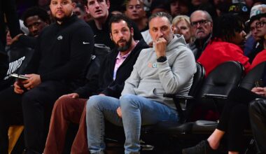 Adam Sandler Visits Miami Heat Training Facility