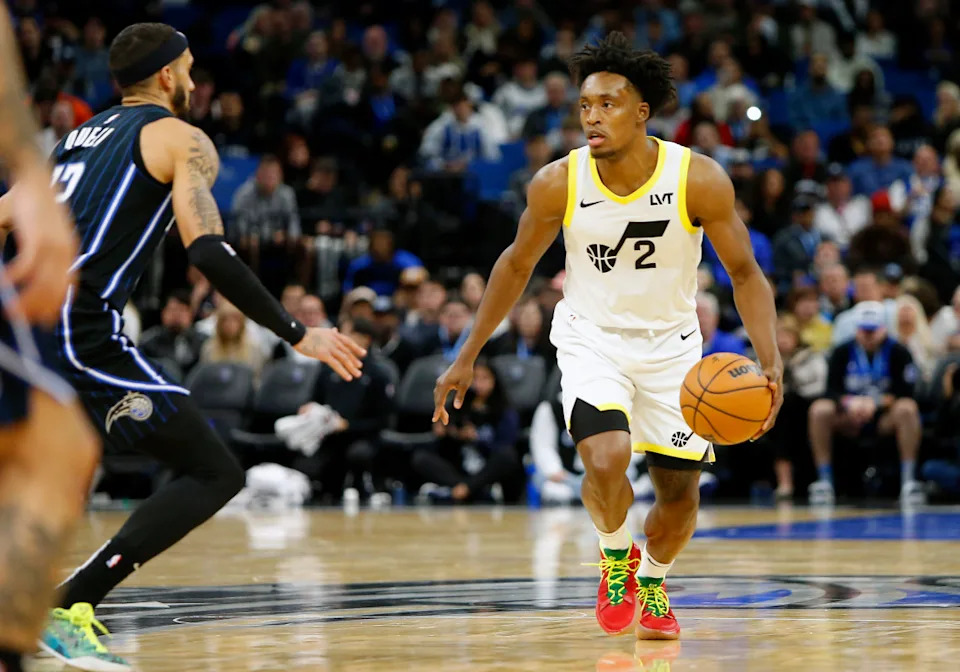 Utah Jazz guard Collin Sexton (2)© Russell Lansford-Imagn Images