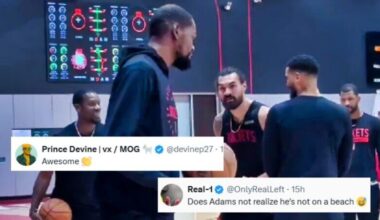 Everyone Noticed The Same Thing About Steven Adams After He Was Spotted Training With Kevin Durant During Rockets Practice