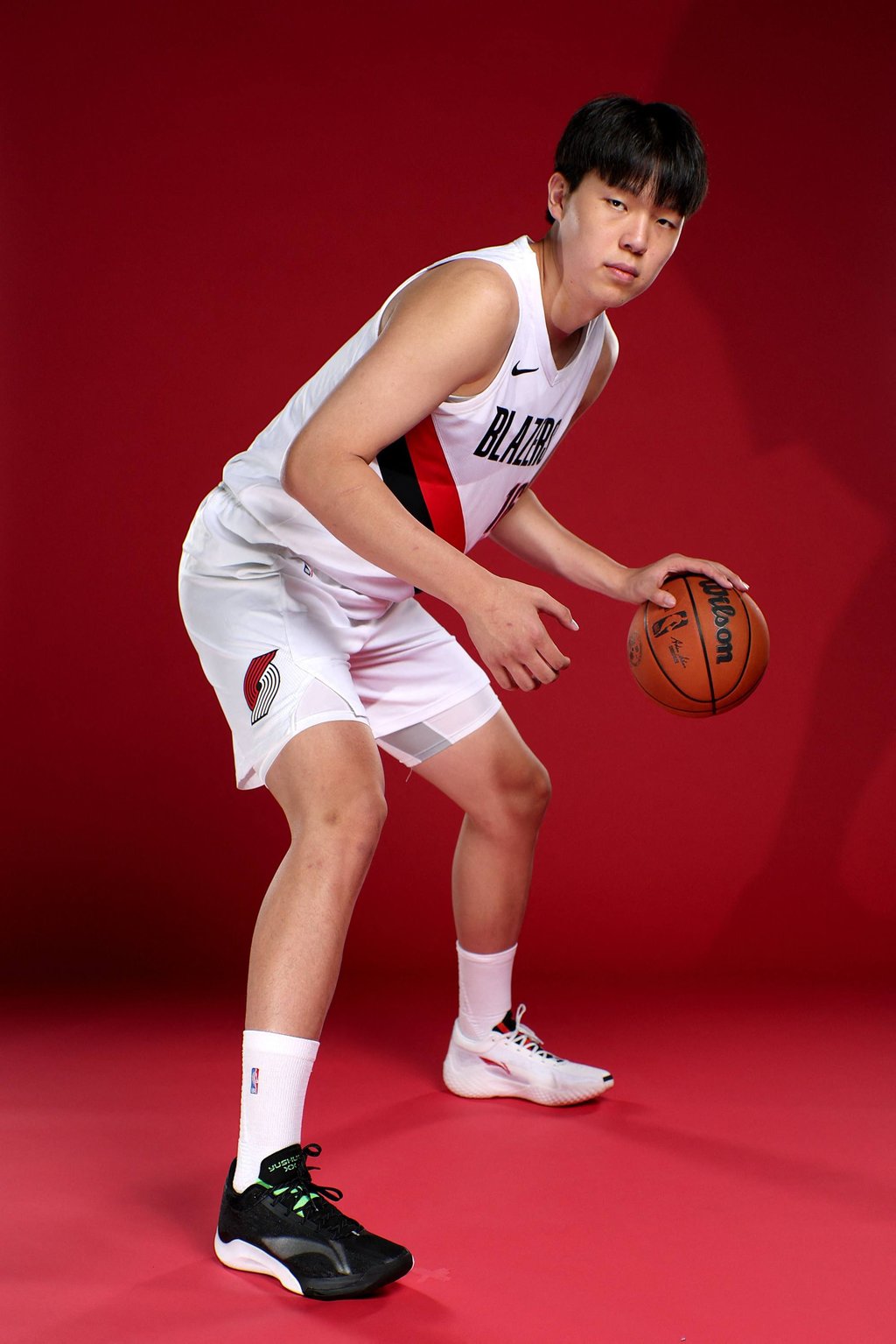 The Blazers picked Yang Hansen with the 16th pick in the NBA draft. Photo: AFP
