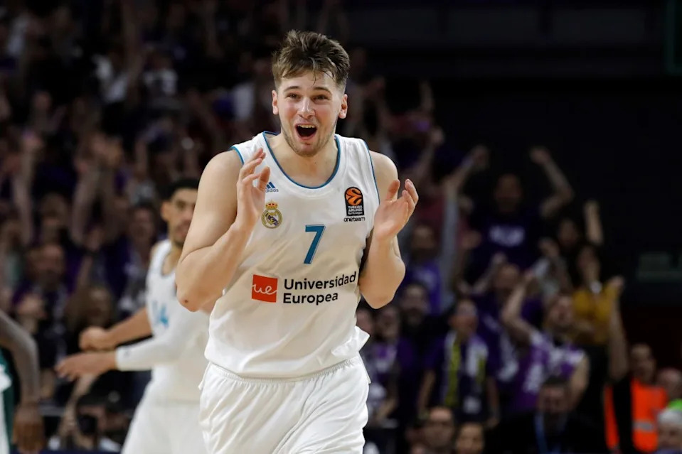 Real Madrid’s Luka Doncic reacts during the fourth quarter final Euroleague basketball match between Real Madrid and Panathinaikos at the Sports Palace in Madrid, Spain in April 2018. EPA
