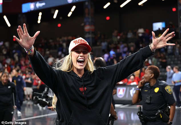 Cunningham watched on as the Fever sealed their spot in the WNBA playoffs semifinals