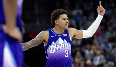 Utah Jazz guard Keyonte George (3)