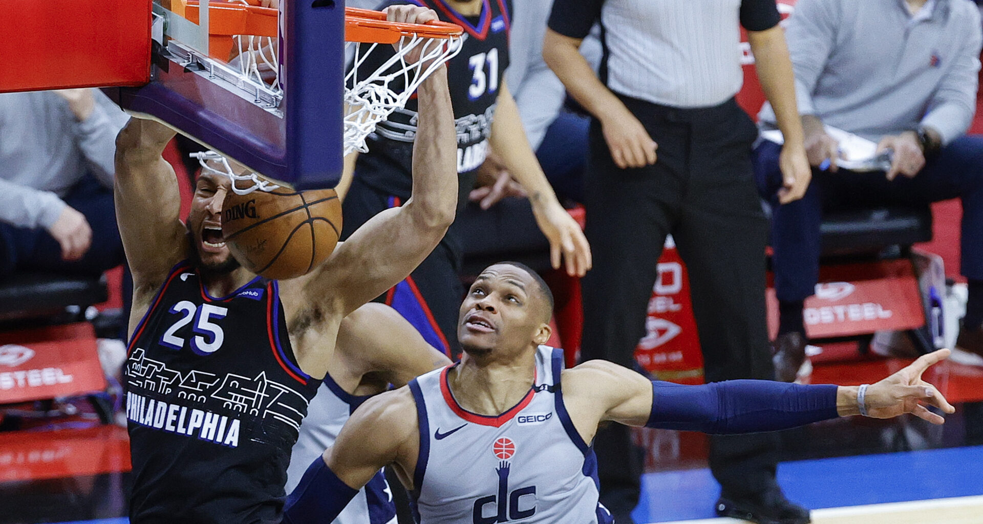 Russell Westbrook at Wells Fargo Center