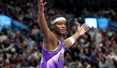 Taylor Hendricks is recovering from his gruesome injury with a smile and some weights