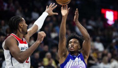 Jazz win battle of NBA basement-dwellers 128-112 over Washington