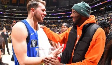 New Mural Featuring Luka Doncic, Gianna & Kobe Bryant In Burbank