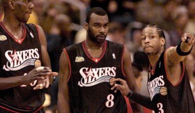 Sixers unveil return of Allen Iverson-era black jerseys for 25th anniversary of 2001 NBA finals team