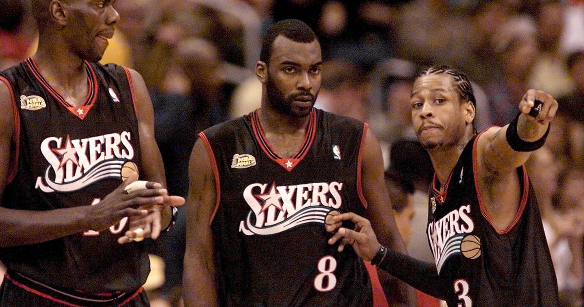 Sixers unveil return of Allen Iverson-era black jerseys for 25th anniversary of 2001 NBA finals team