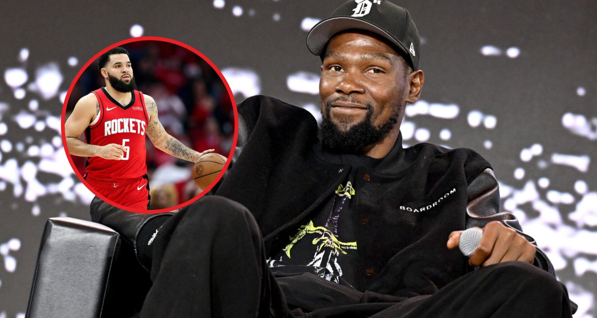 Zach Lowe responds when asked if Kevin Durant would sign with Rockets if he knew about Fred VanVleet's injury