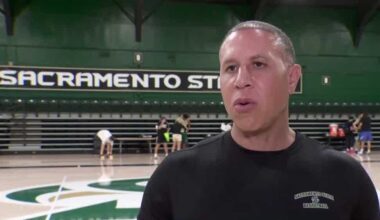 Mike Bibby holds first practice as Sac State basketball coach