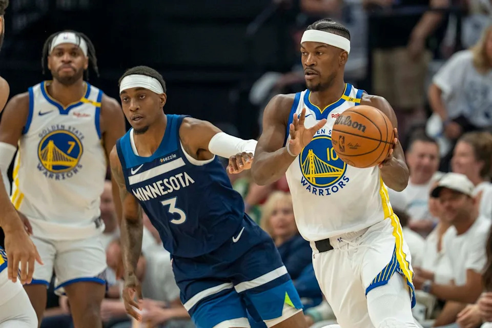 Jimmy Butler, NBA: Playoffs-Golden State Warriors at Minnesota Timberwolves