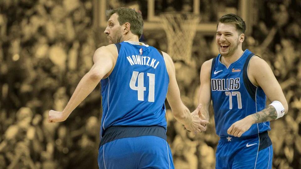 Luka Doncic highlights what stood out the most to him when he shared the locker room with Dirk Nowitzki: "How professional he was with everything"