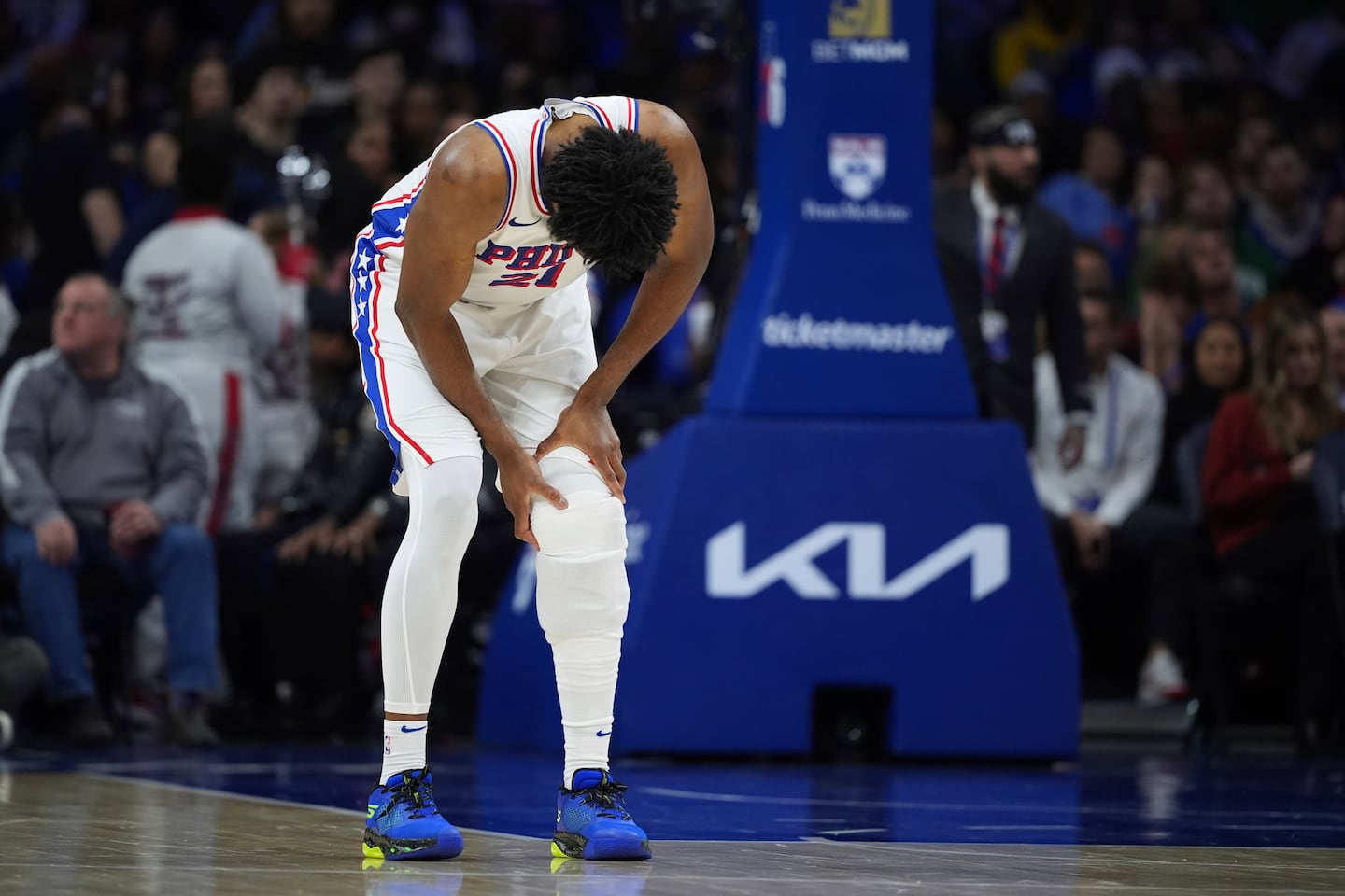 Joel Embiid only played in 19 games for the 76ers last season because of injuries.