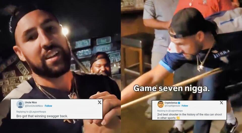 Klay Thompson Sends NBA Fans Into Frenzy After Random Dive Bar Appearance Turns Into Pool Table Domination