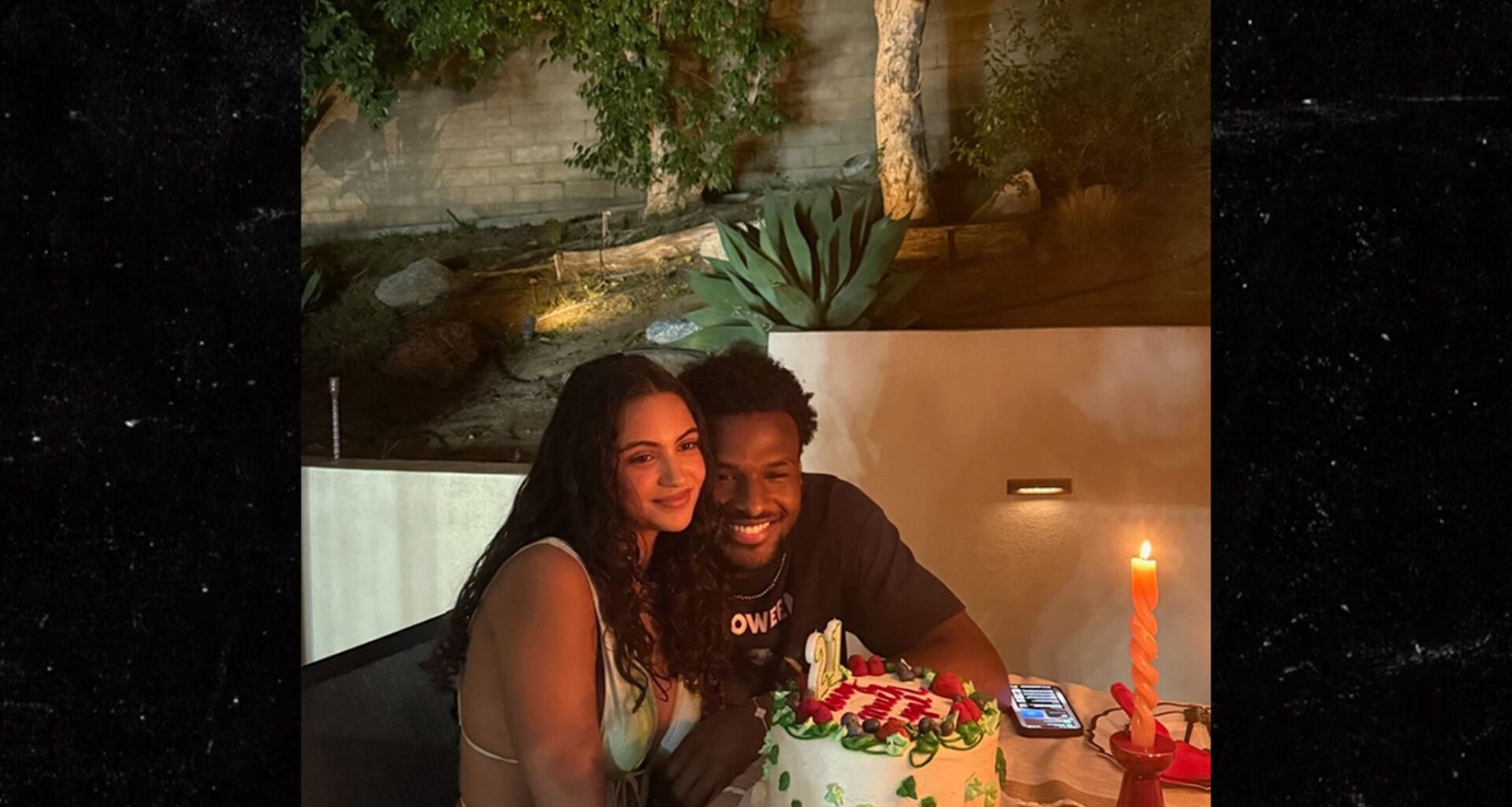 Bronny James Celebrates GF Parker Whitfield's 21st Birthday