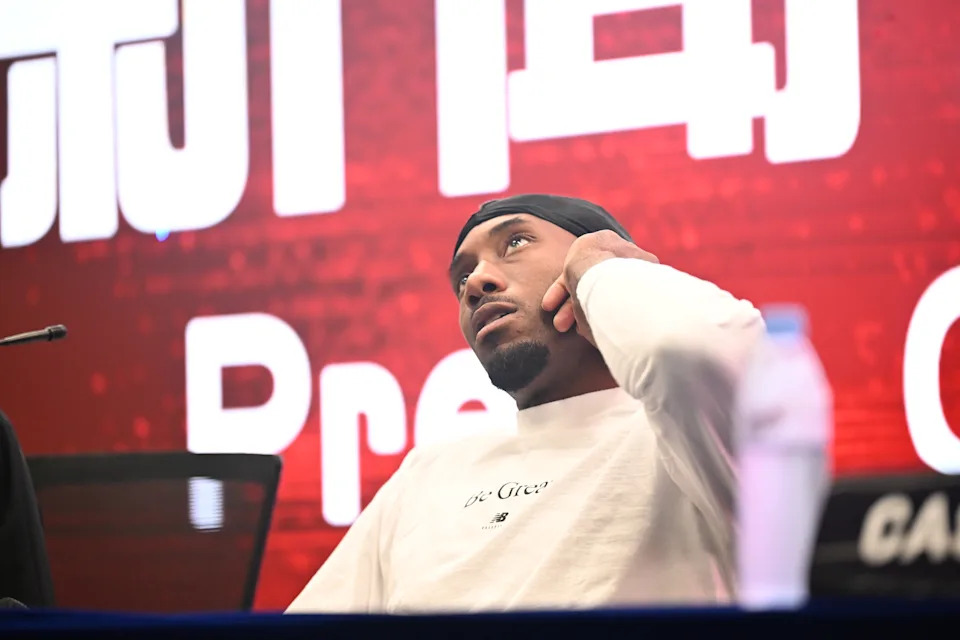 JIANYANG, CHINA - AUGUST 23: NBA Star Kawhi Leonard of the Los Angeles Clippers attends a press conference at the Jianyang Cultural and Sports Center Gymnasium during his 2025 Asia Tour on August 23, 2025 in Jianyang, Chengdu City, Sichuan Province of China. (Photo by VCG/VCG via Getty Images)