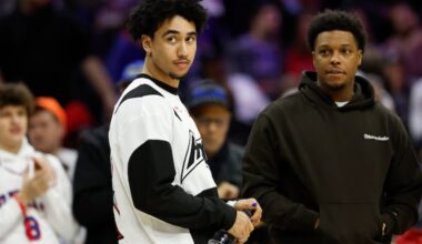 Sixers guard Jared McCain played only 23 games in 2024-25 before a meniscus injury ended his season.