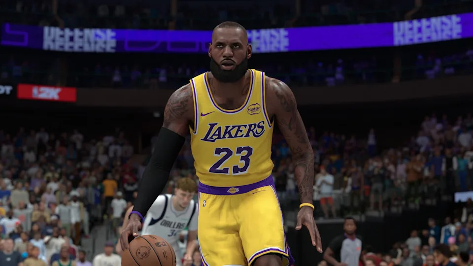 LeBron James has not signaled he's ready to hang them up, even though NBA 2K26 seems to think so. (2K Games/NBA2K26)