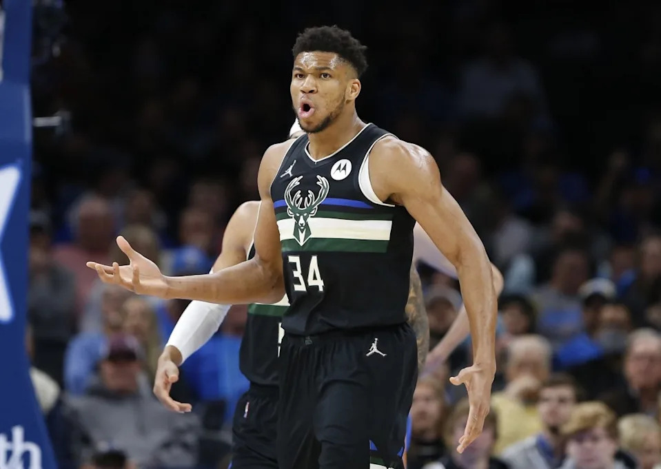 Giannis Antetokounmpo of the Milwaukee Bucks.Alonzo Adams-USA TODAY Sports