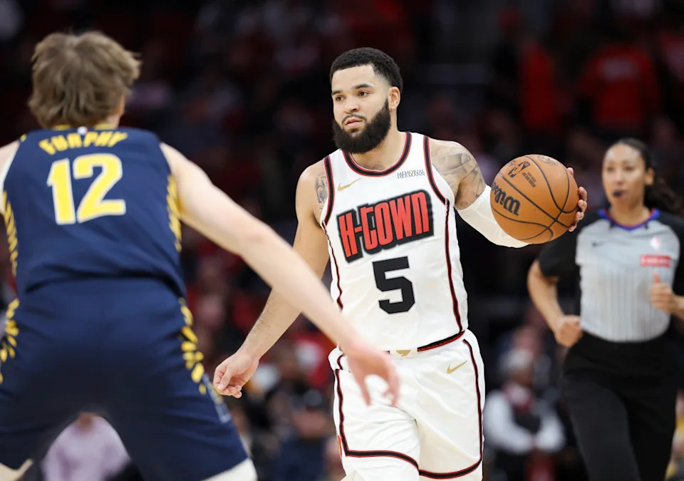 Houston Rockets guard Fred VanVleet (5).© Troy Taormina-Imagn Images