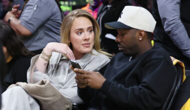 Adele makes rare public appearance with fiancé Rich Paul for NBA playoffs
