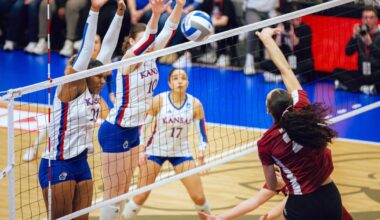 Kansas volleyball drops five-set battle against Creighton | Sports