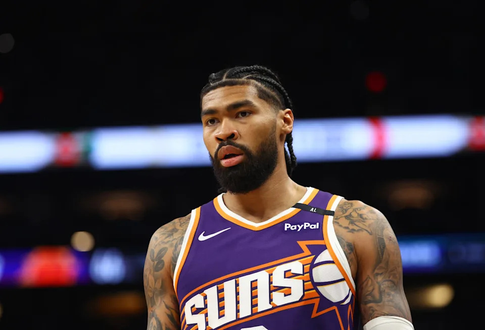 Phoenix Suns center Nick Richards (2)Mark J&period; Rebilas-Imagn Images