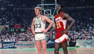 Celtics icon Larry Bird scoring a career-high 60 points vs. the Hawks
