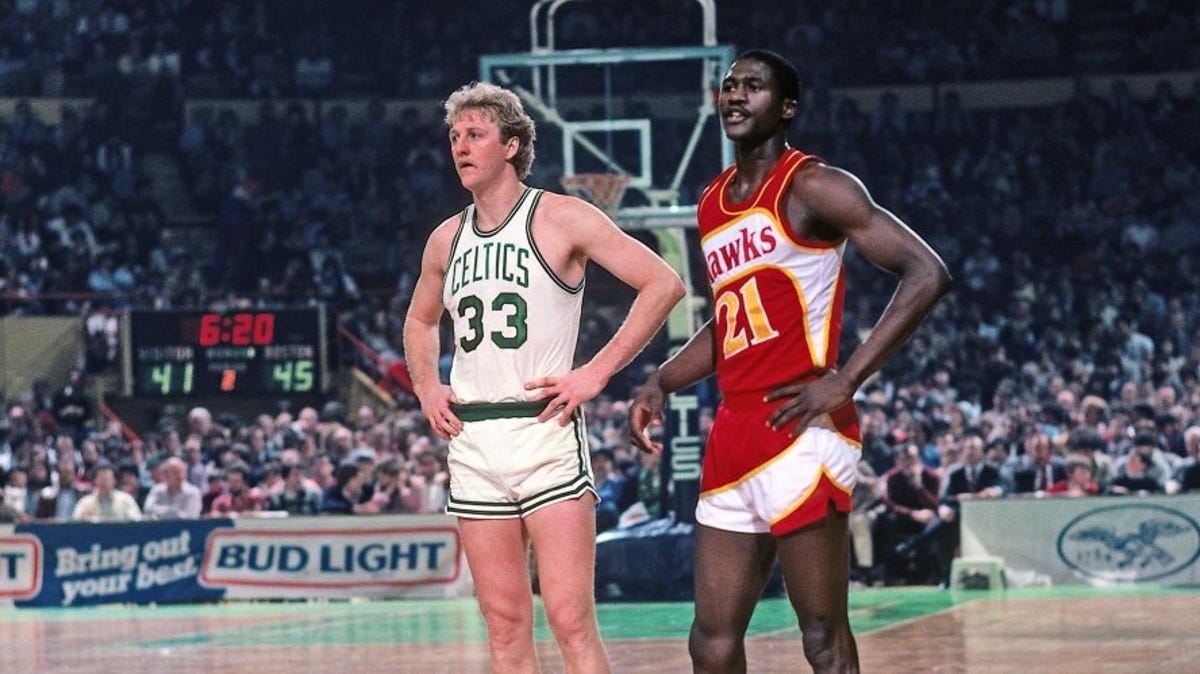 Celtics icon Larry Bird scoring a career-high 60 points vs. the Hawks