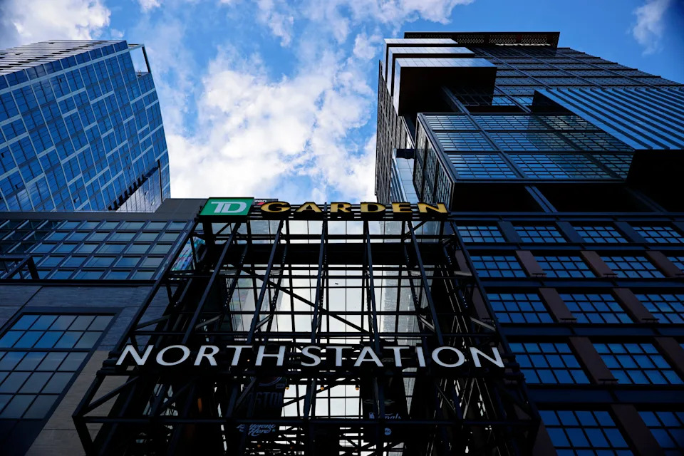 Jun 9, 2024; Boston, Massachusetts, USA; A general view of the North Station entrance to TD Garden before game two of the 2024 NBA Finals between the Boston Celtics and the Dallas Mavericks at TD Garden. Mandatory Credit: Peter Casey-USA TODAY Sports