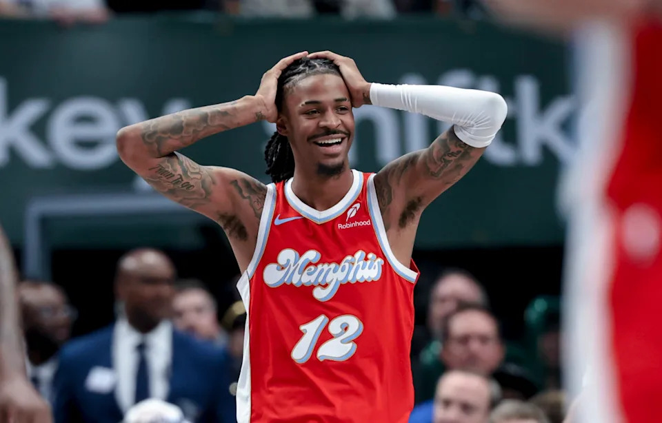 Memphis Grizzlies guard Ja Morant (12).© Kevin Jairaj-Imagn Images