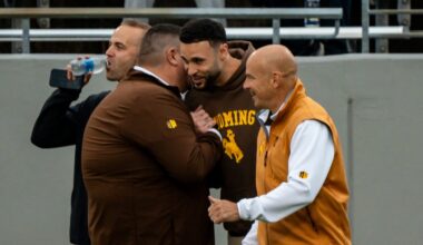 Larry Nance Jr. attends Wyoming college football game vs Akron Zips