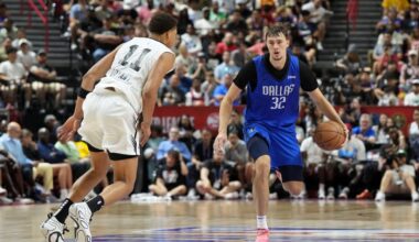 Cooper Flagg playing point guard for the Dallas Mavericks