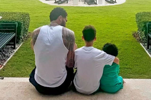 Jayson Tatum/Instagram Tatum spent Father's Day with sons Deuce, 7, and Dylan, 14 months, in the Bahamas