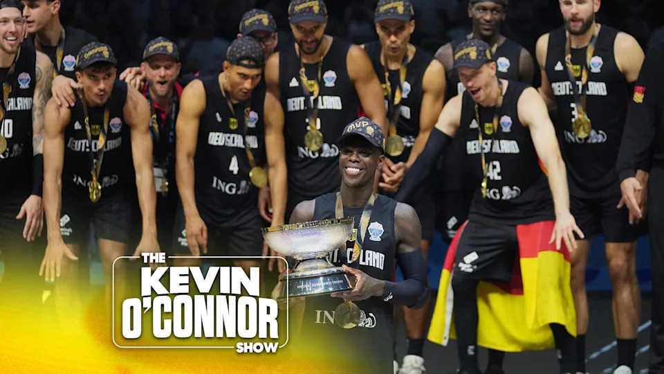 Dennis Schroder, Germany defeat Turkiye 88-83 to win EuroBasket 2025. (AP Photo/Sergei Grits)