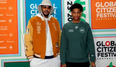 Kiyan and Carmelo Anthony team up after Hall of Fame induction