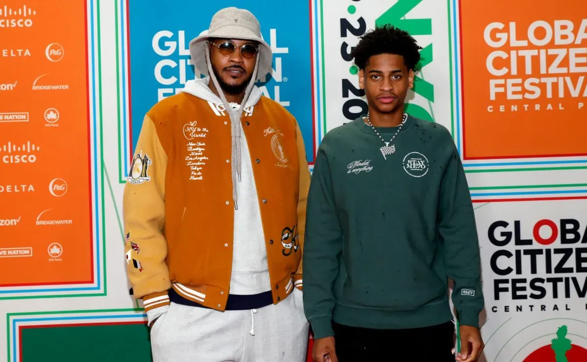 Kiyan and Carmelo Anthony team up after Hall of Fame induction