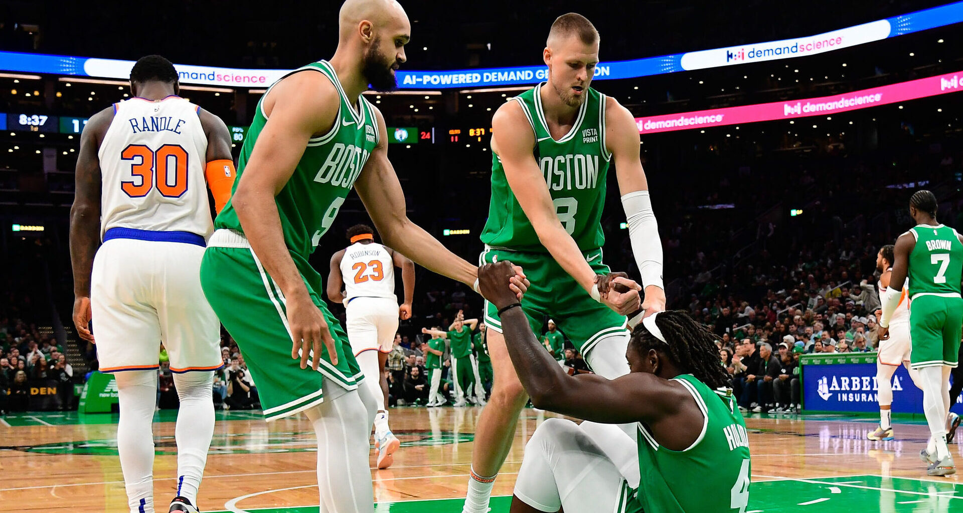 Derrick White Drops Truth Bomb On Jrue Holiday, Kristaps Porzingis Trades