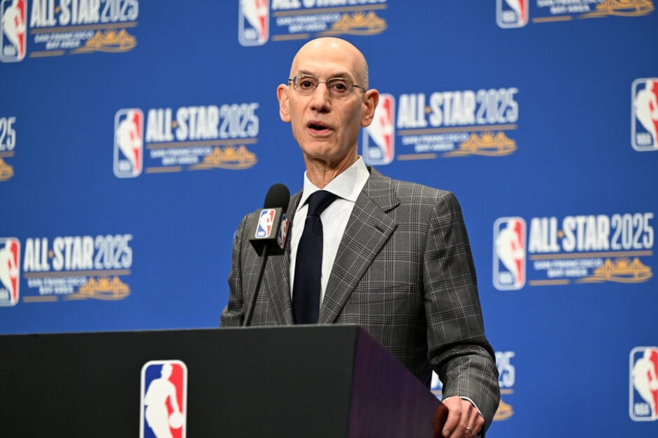 Commissioner of the NBA, Adam Silver held a press conference at Chase Center on 2025 NBA All-Star weekend.